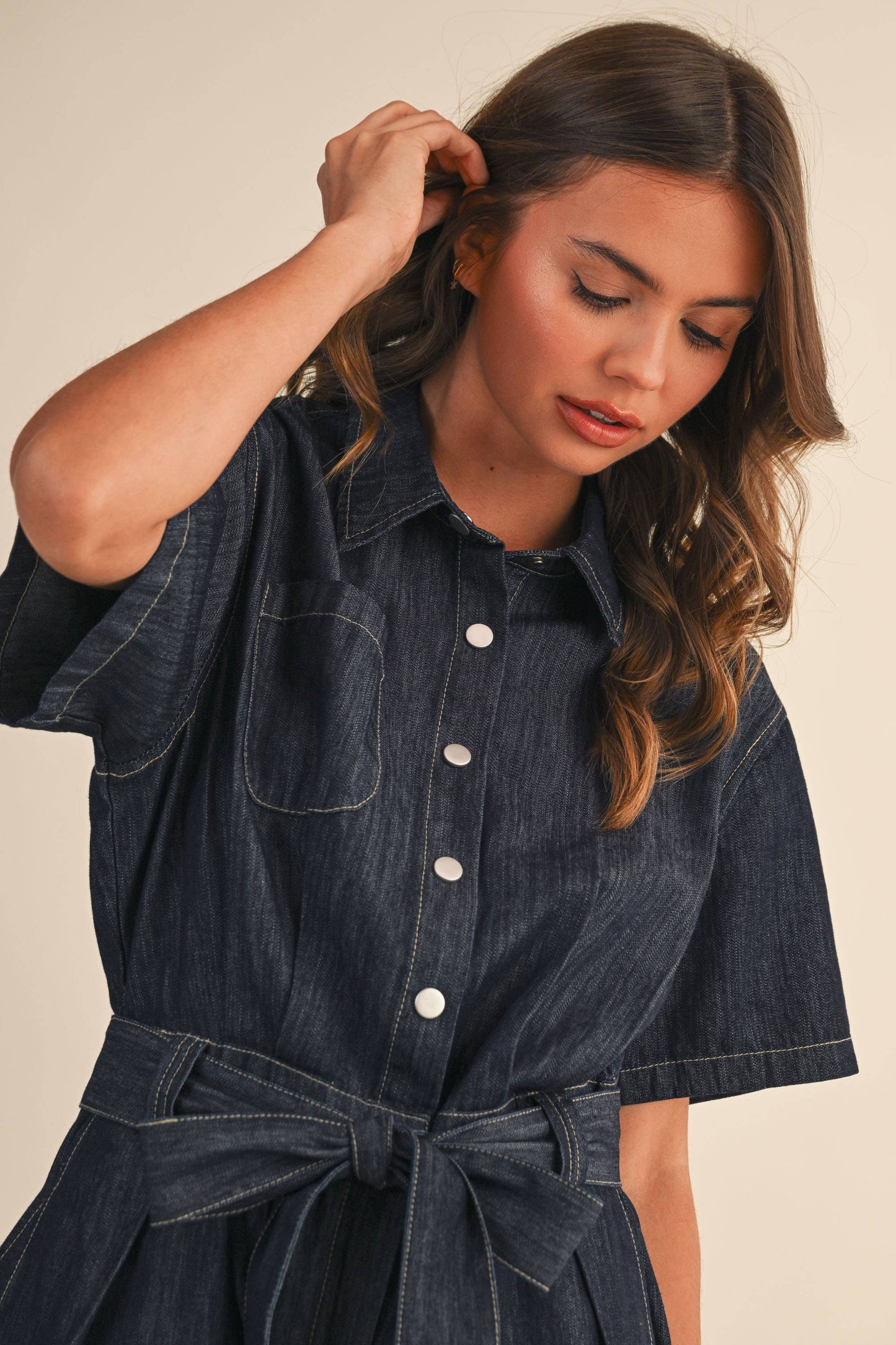 THE BROOKLYN DENIM ROMPER