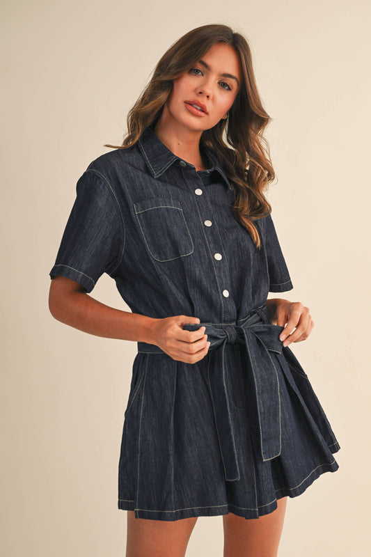 THE BROOKLYN DENIM ROMPER