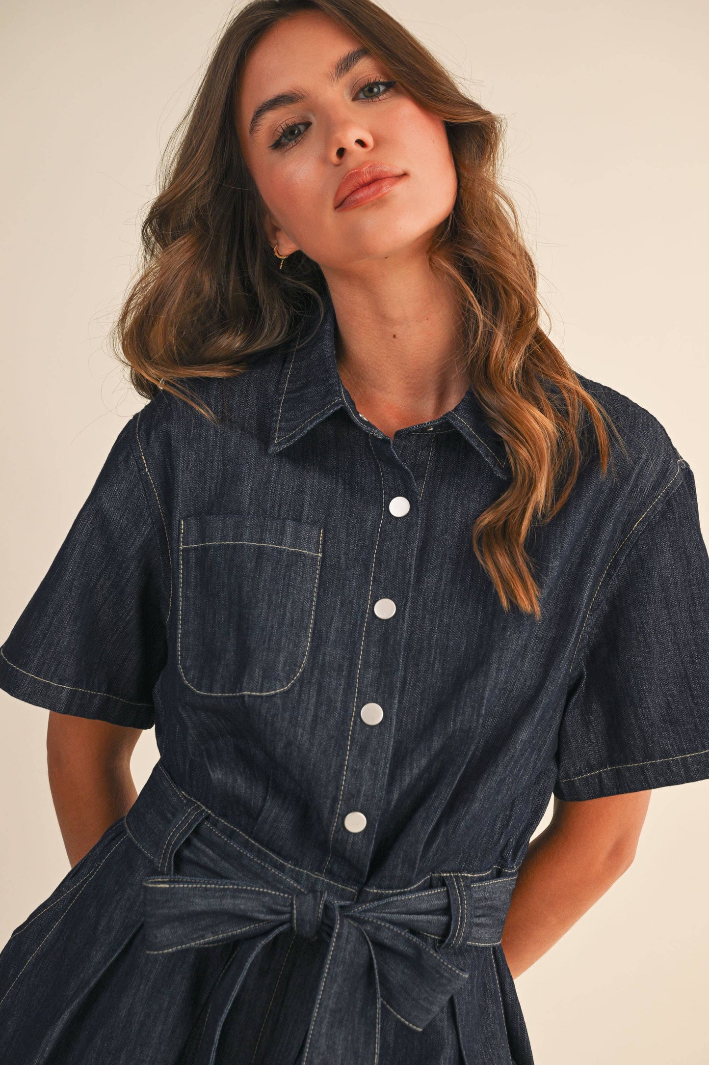 THE BROOKLYN DENIM ROMPER