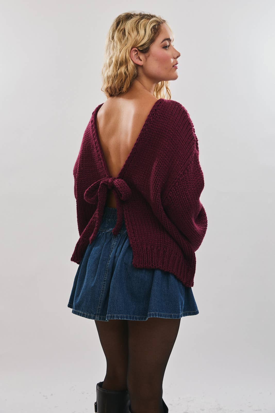 MULBERRY BOW CARDIGAN