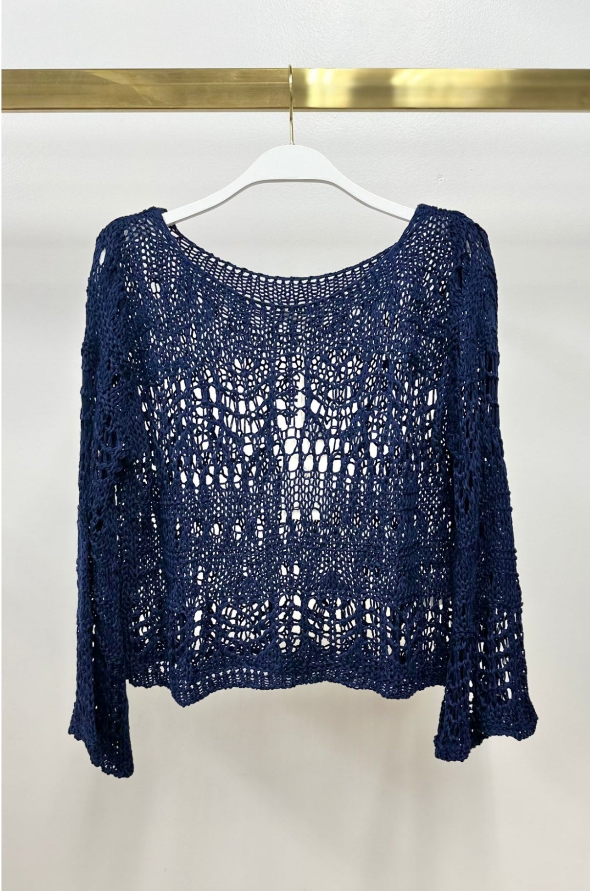 CROCHET LONG SLEEVE TOP