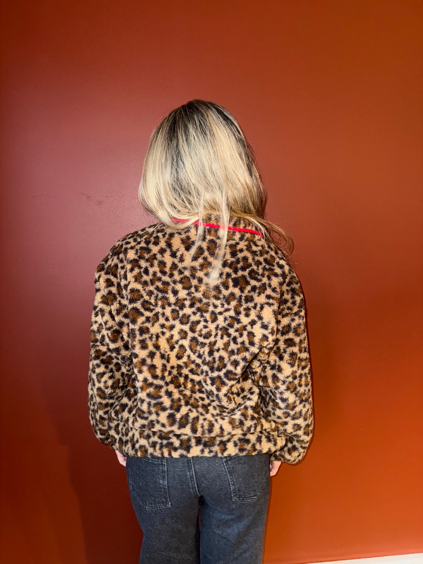 CHERRY LEOPARD FLEECE