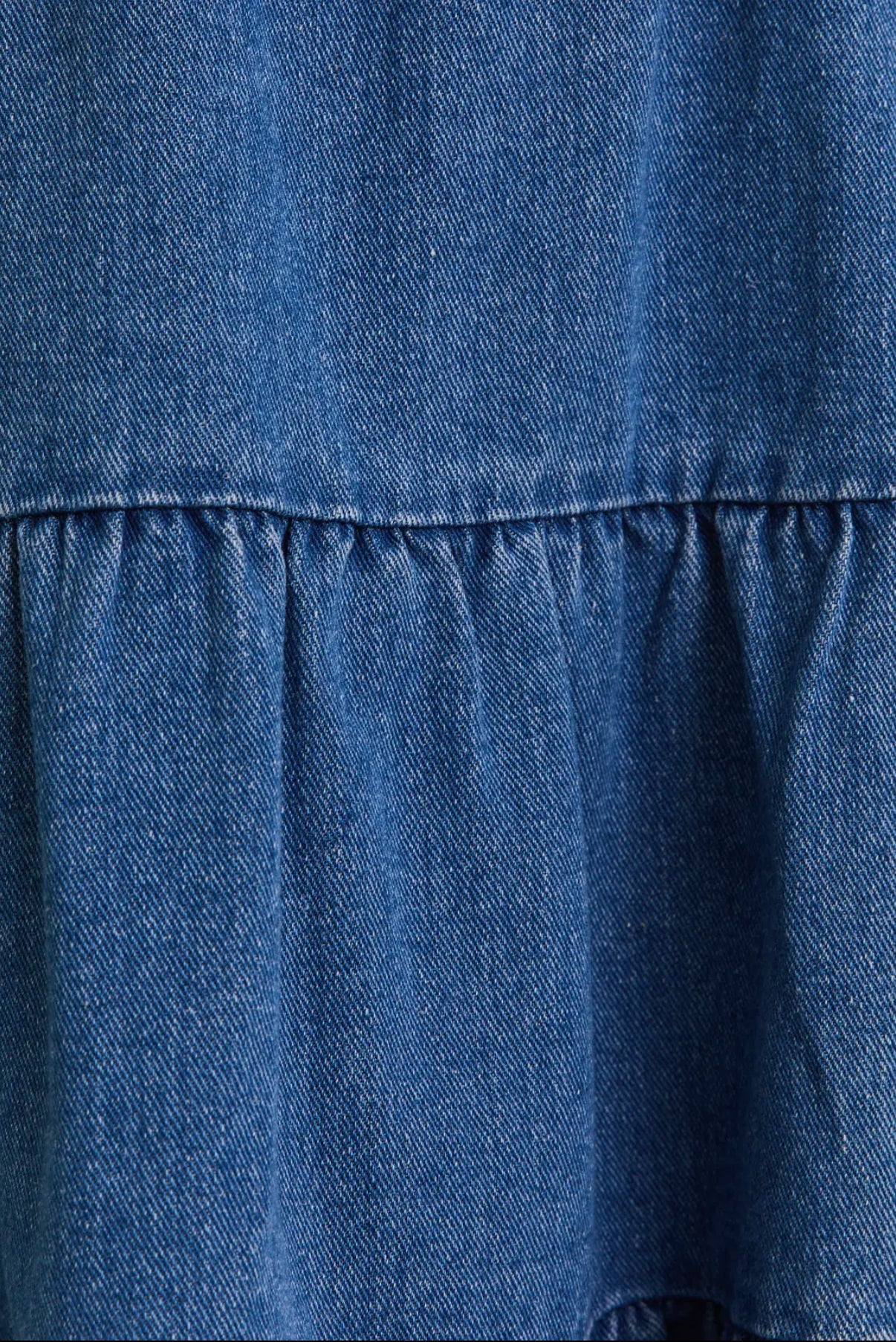 DENIM BABYDOLL MINI DRESS