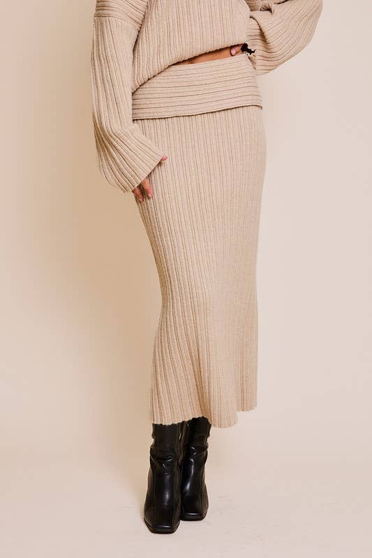 THE SIGNATURE MAXI SWEATER SKIRT