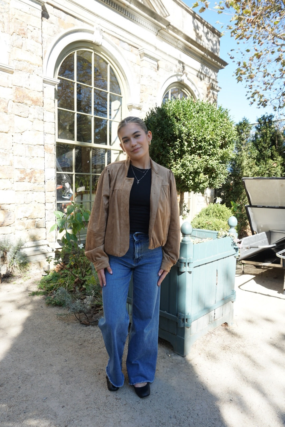 CARAMEL SUEDE JACKET