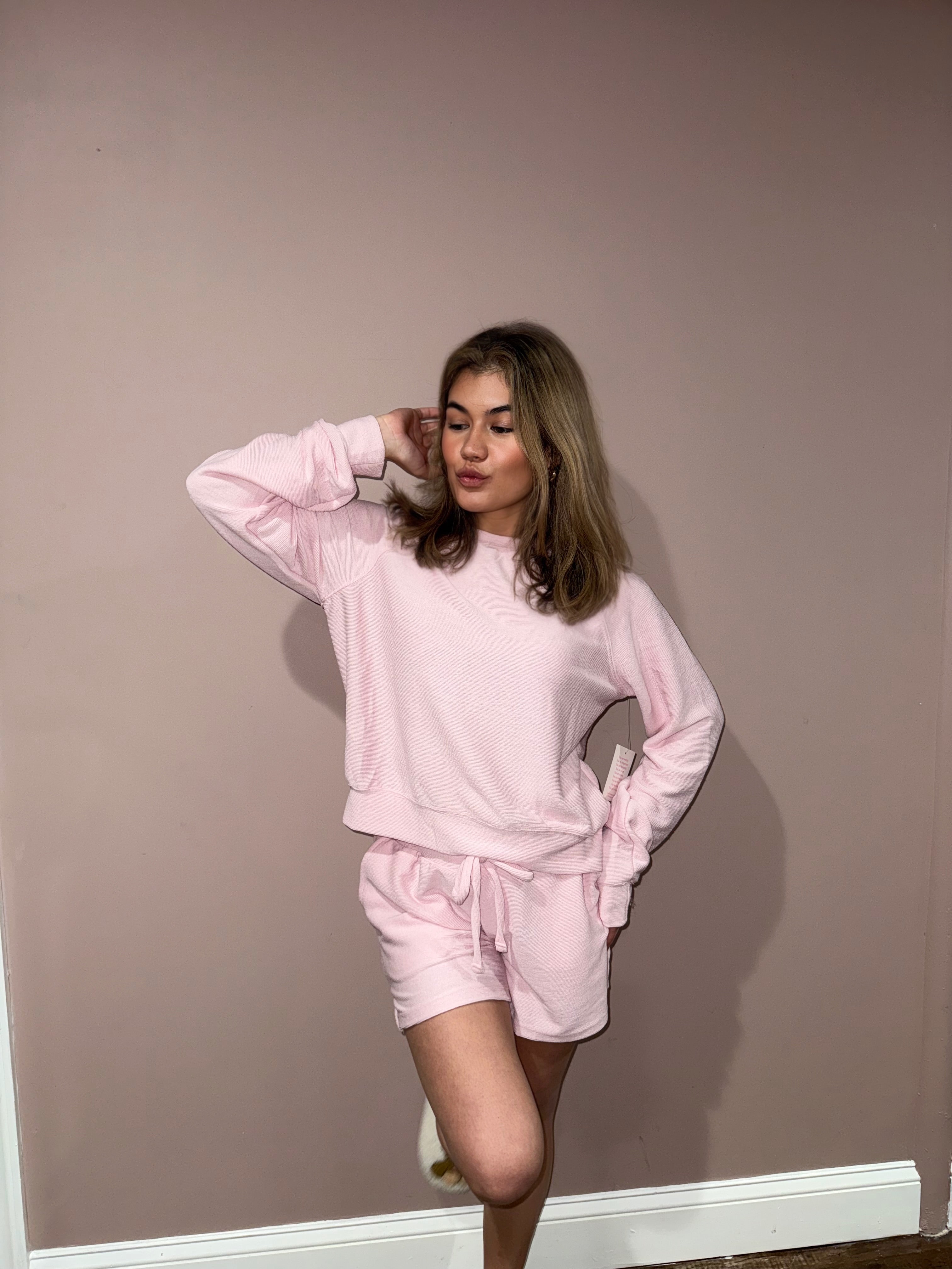 BABY PINK CLOUD LOUNGE TOP – Iconic Love Boutique