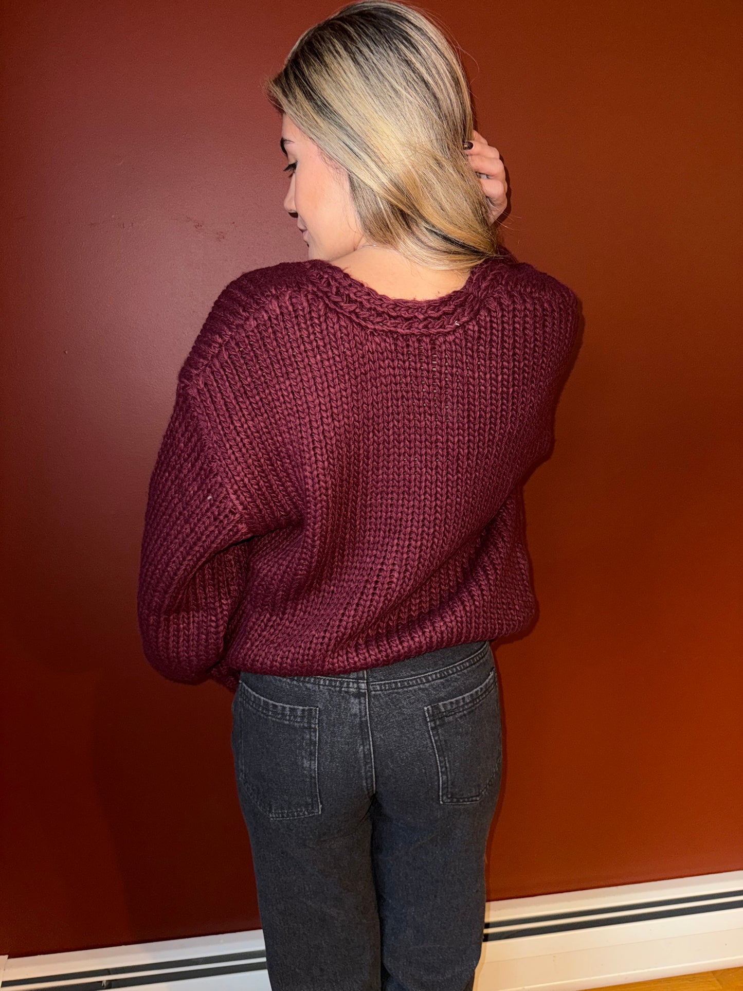 MULBERRY BOW CARDIGAN