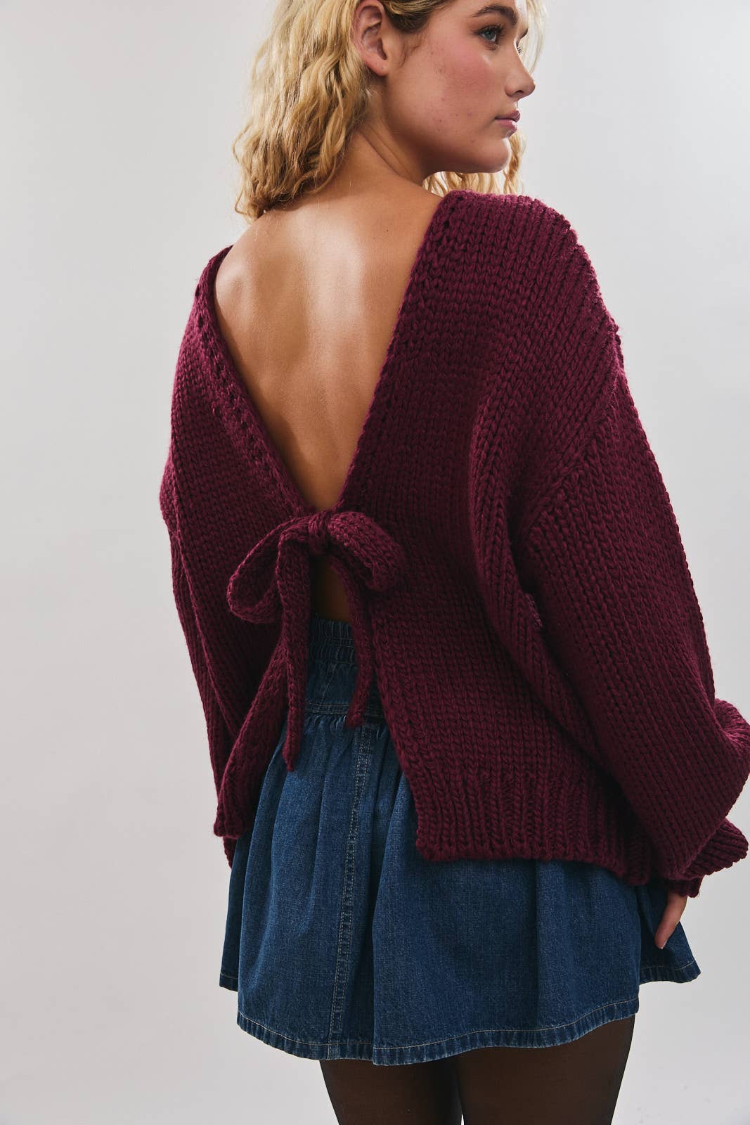 MULBERRY BOW CARDIGAN