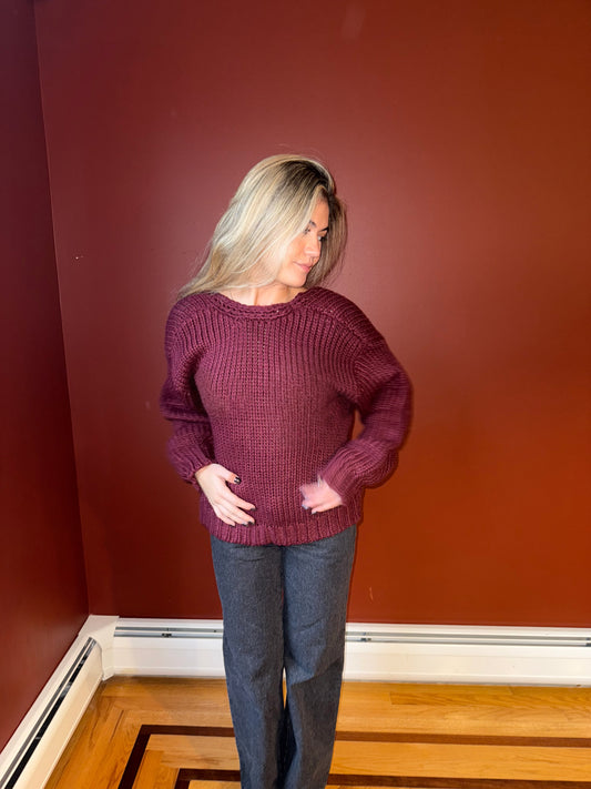 MULBERRY BOW CARDIGAN