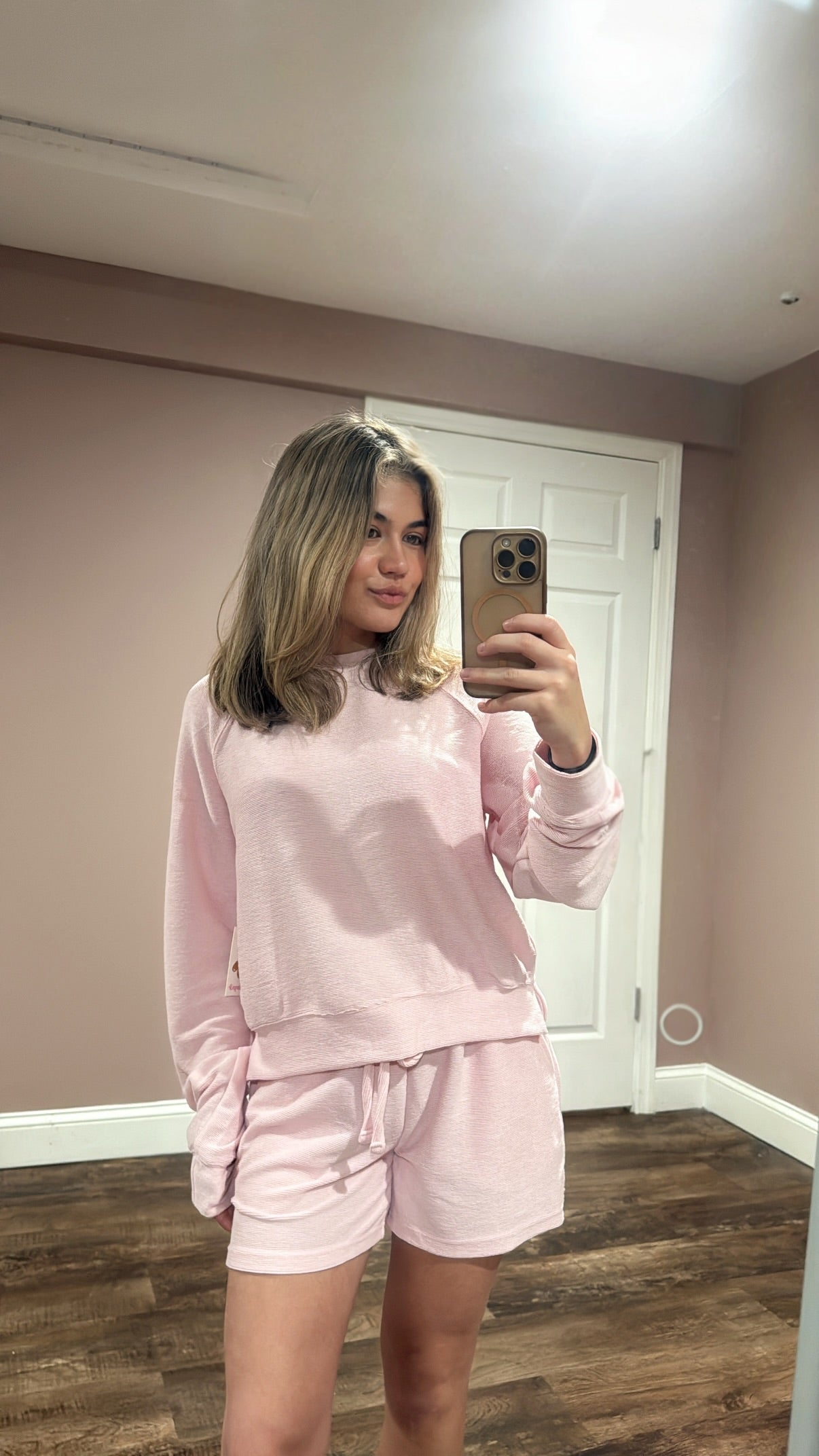 BABY PINK CLOUD LOUNGE TOP
