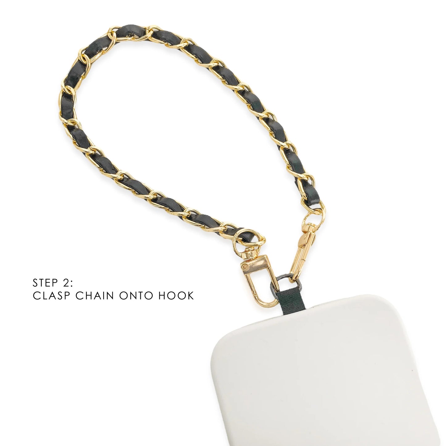 BLACK ROPE PHONE CHAIN