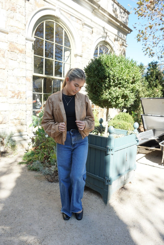 CARAMEL SUEDE JACKET