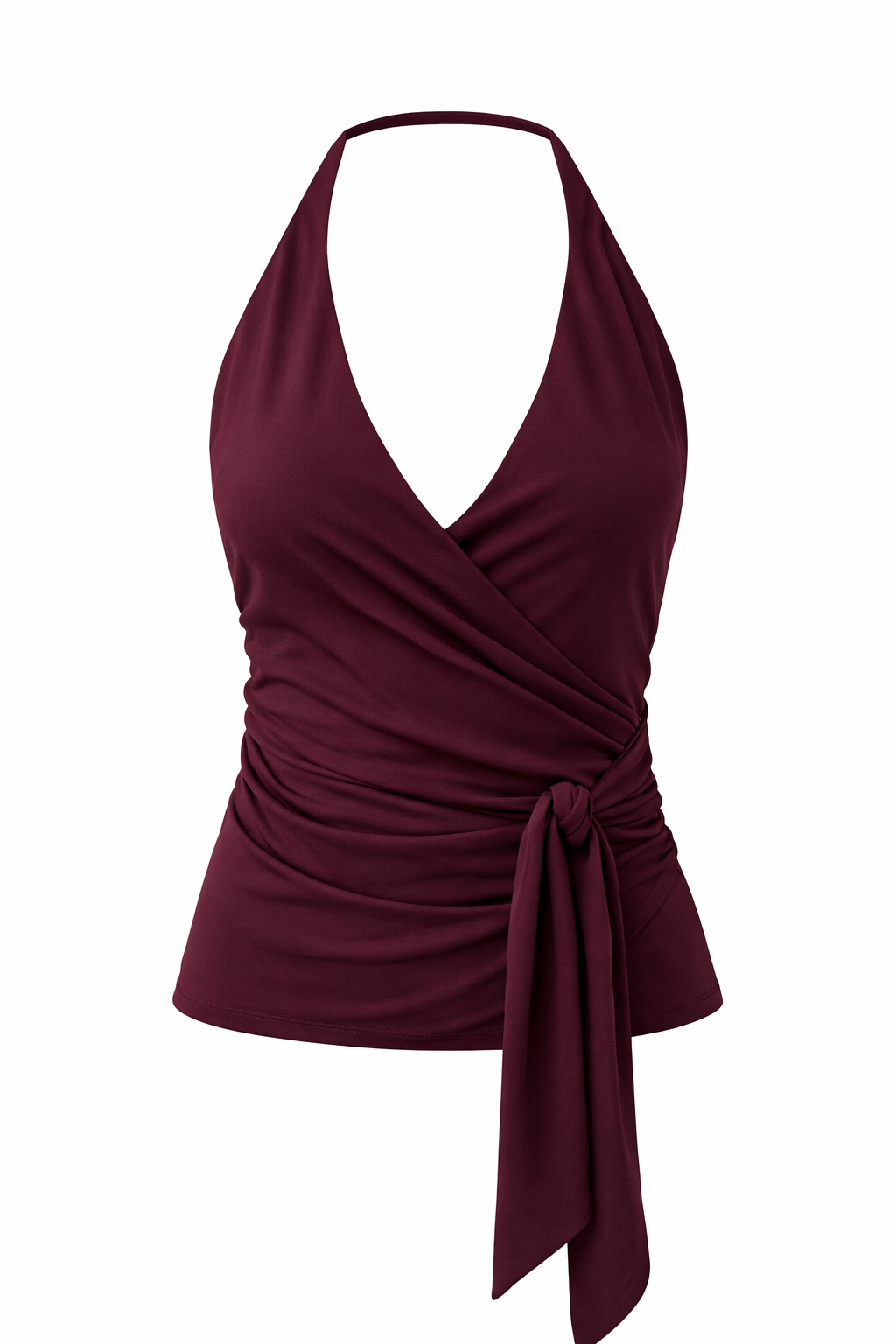 STRETCH JERSEY WRAP TOP