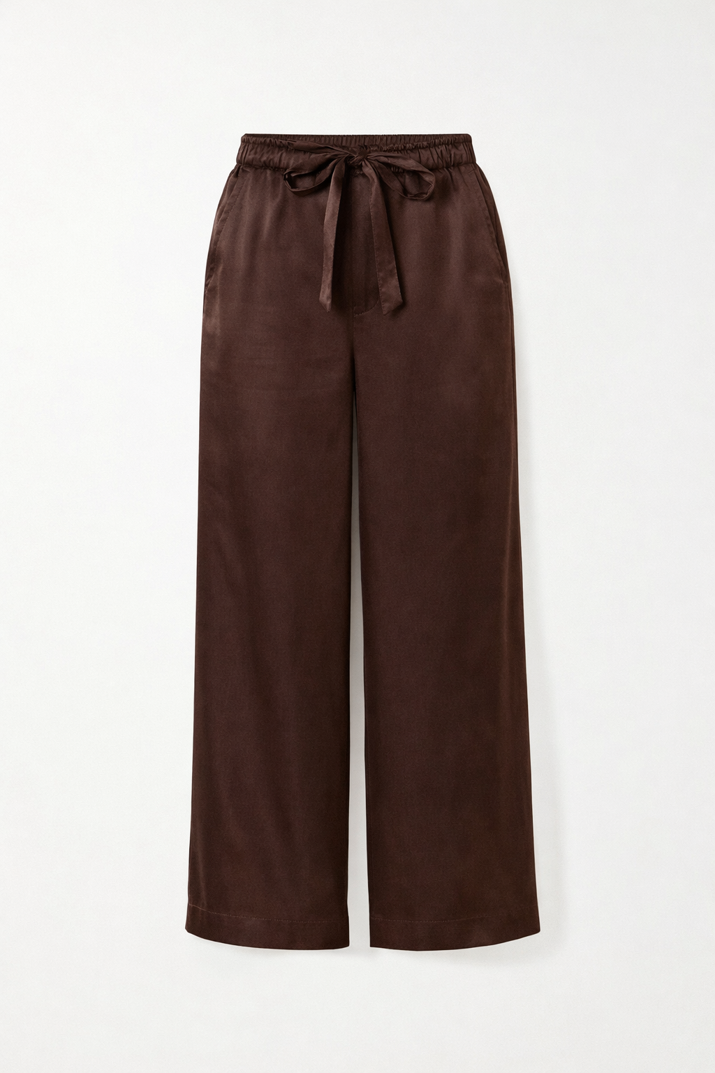 CHOCOLATE SATIN PANTS