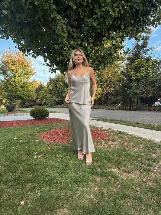 MOCHA SILKY TANK TOP