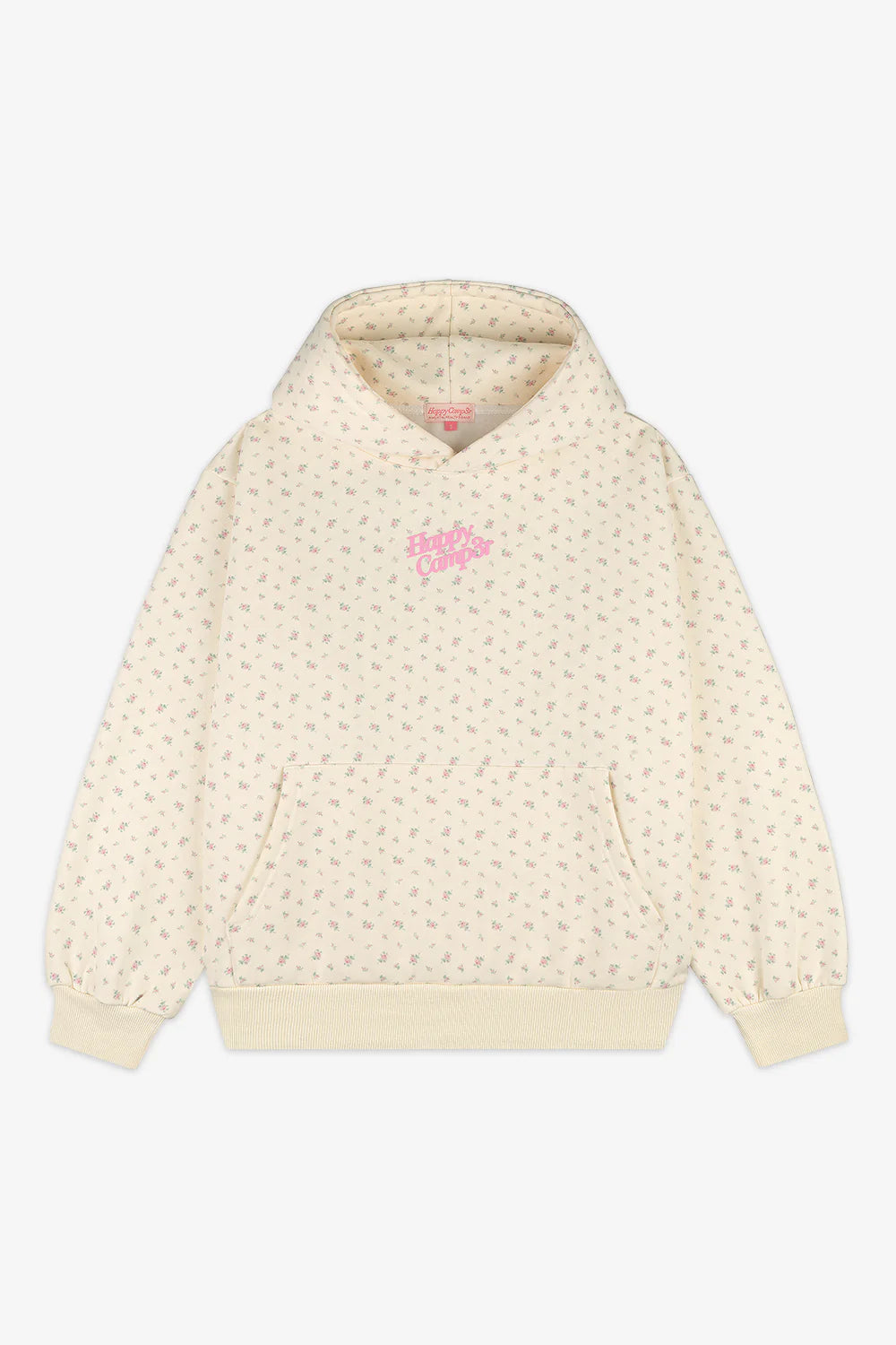 HAPPY CAMPER VINTAGE FLOWER HOODIE