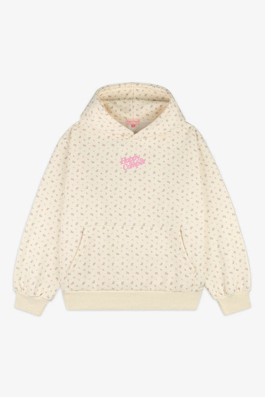 HAPPY CAMPER VINTAGE FLOWER HOODIE